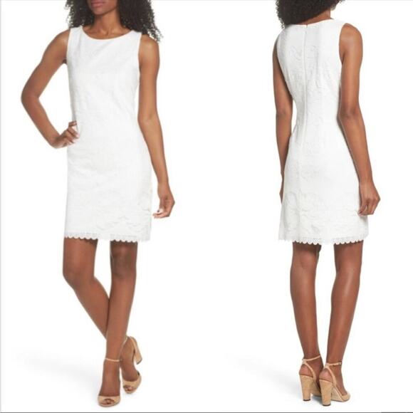 Eliza J White Lace‎ Sheath Dress 4 - Picture 3 of 9